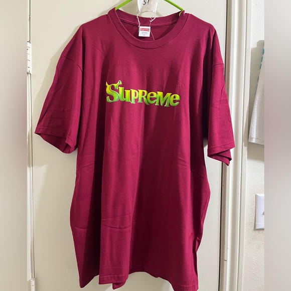 Supreme Other - COPY - Brand New Supreme Cardinal Red Shrek shirt size XL
